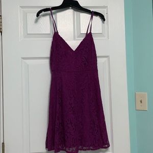 Magenta Lace Skater Dress